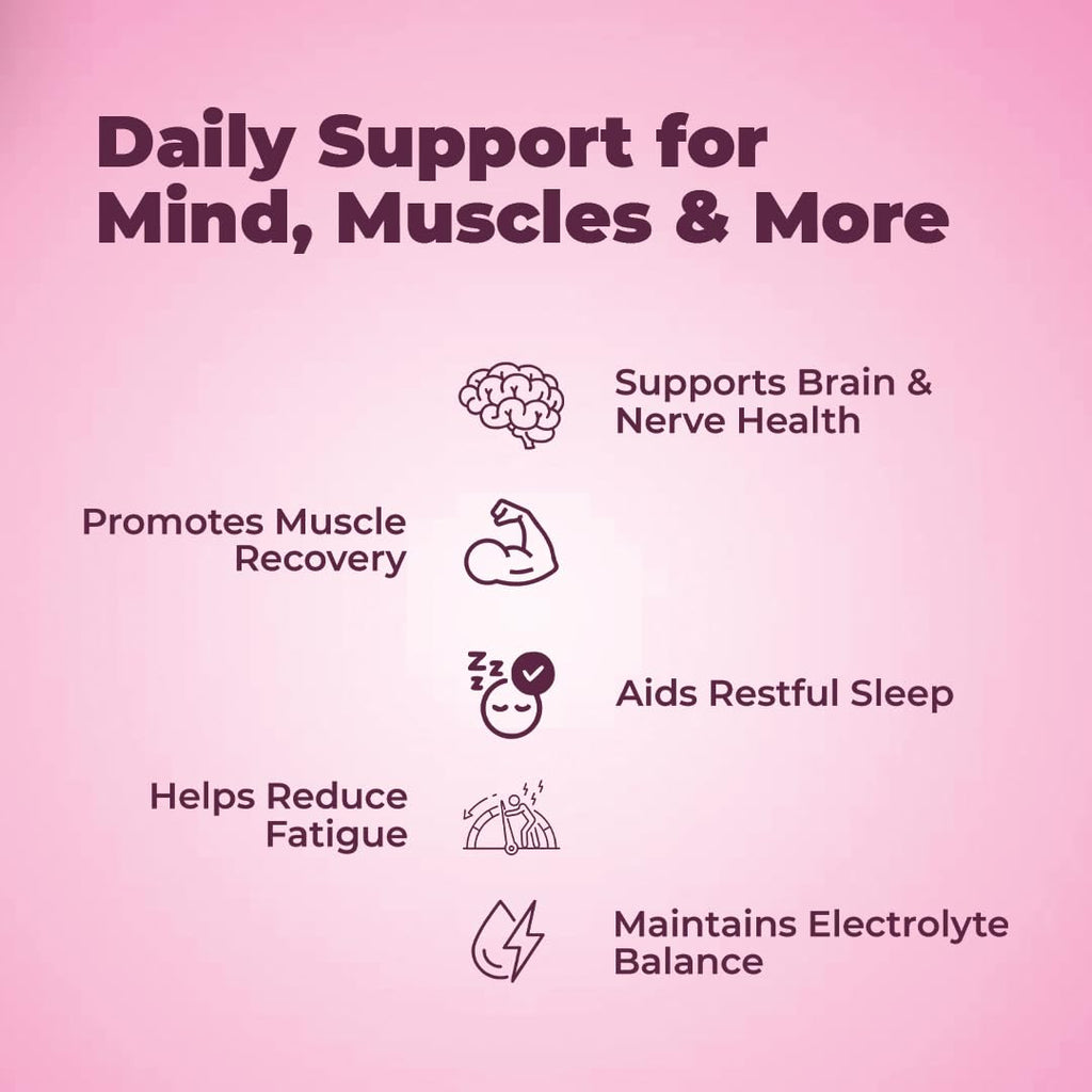HealthAid Chelated Magnesium Glycinate with Zinc (1682 mg) – Magnesium Supplement for Muscle Recovery, Sleep Support, Cramps Relief & Nerve Health | Promotes Brain Health – 60 Veg Tablets