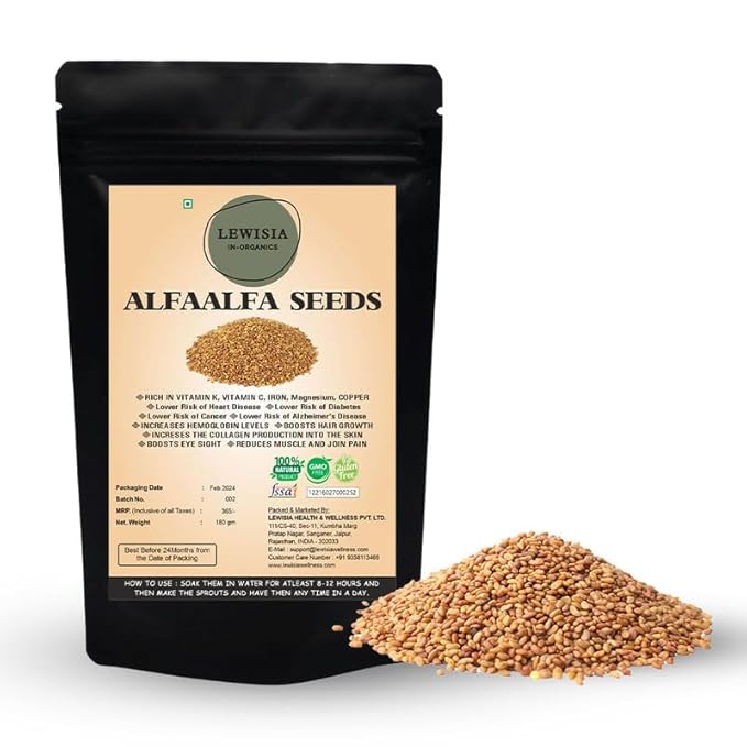 Lewisia In Organics Alfaalfa Seed - 180 gms