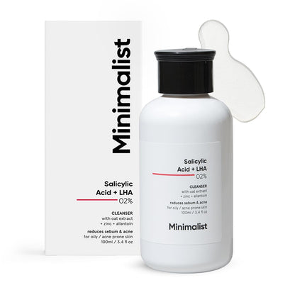 Minimalist Anti-Acne Salicylic Acid 2% Face Wash with LHA for Pore Cleansing -100 ml