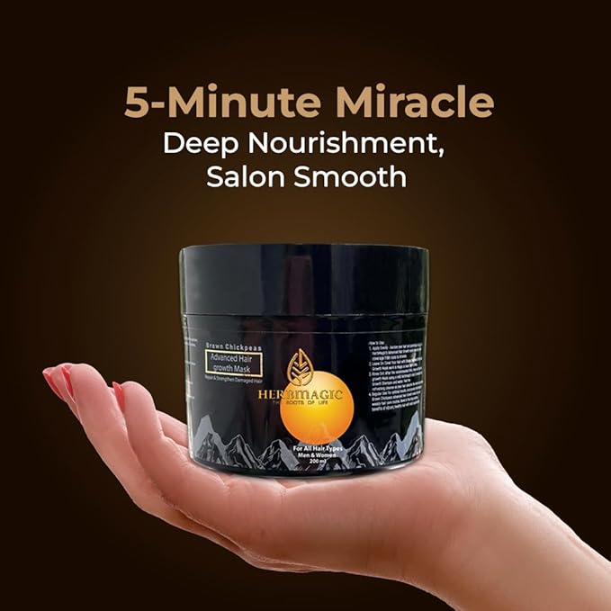 Herbmagic Natural Brown Chickpeas Hair Growth Mask - 200 Ml