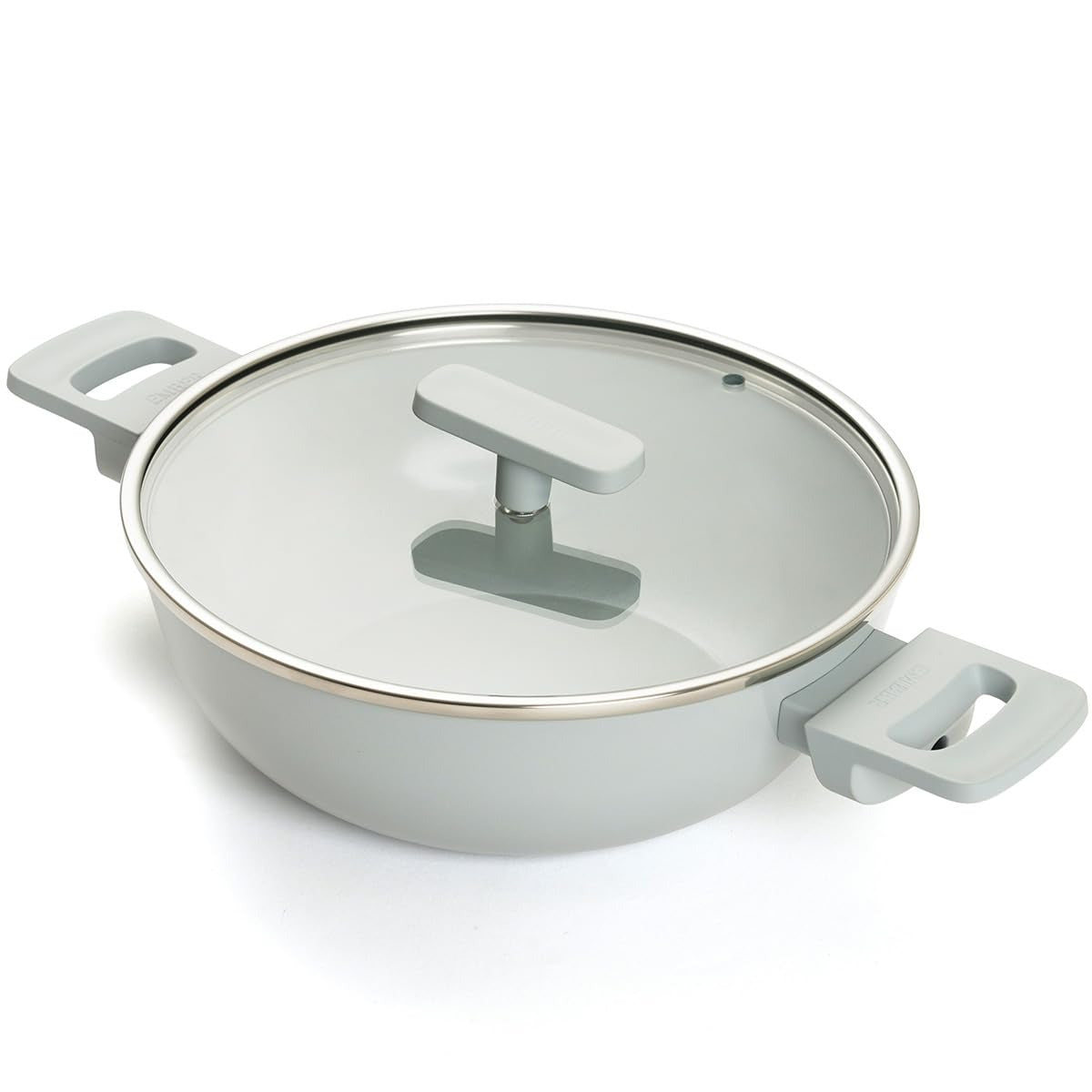 Ember Kadai 24cm with Glass Lid Soft-Touch Handle Ceramic Non-Stick
