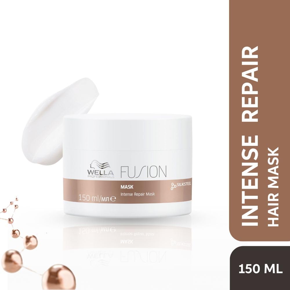 Wella Professionals Fusion Intense Repair Hair Mask for Damaged Hair | 150 ml | Dry Damaged Hair Treatment | With Silk Amino Acids | To Strengthen Hair against Breakage