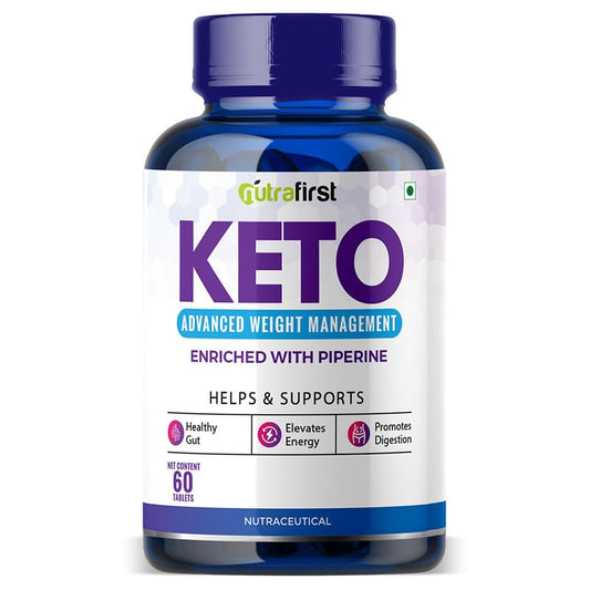 Nutrafirst KETO Advanced Tablets (60 Tab) with Garcinia Cambogia & Green Coffee Extract | Supports Weight Loss, Fat Burning & Ketosis | Boosts Energy & Metabolism | Natural Keto Supplement