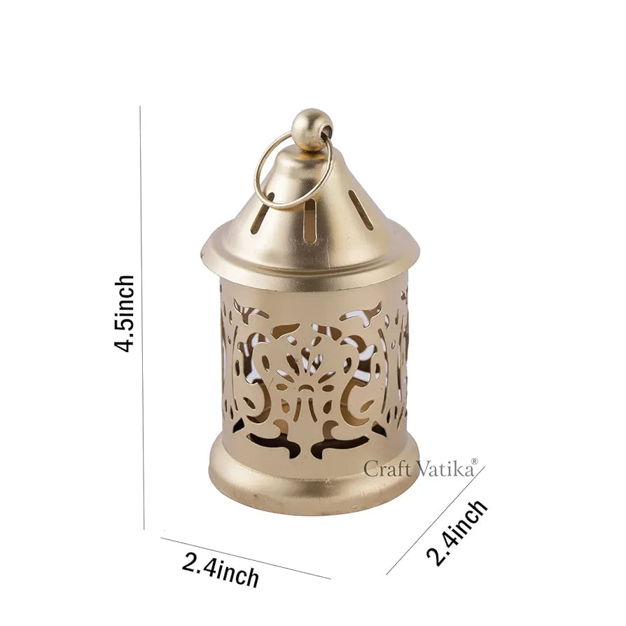 Metal Hanging Lantern Tea Light Candle Holder Centerpiece