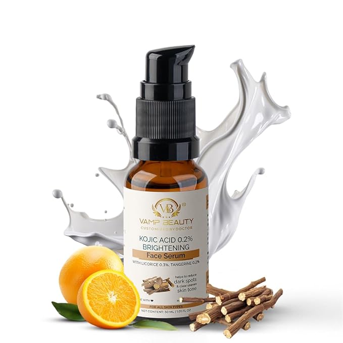 Vamp Beauty Kojic Acid 0.2% Brightening Face Serum - 30 Ml