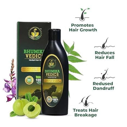 Bhumika VedicsHerbal Hair Oil For Men & Women - 200 ml (Pack of 2)