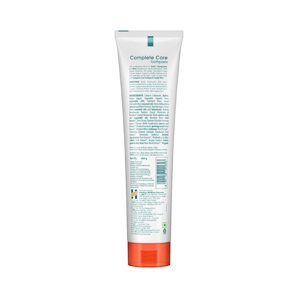 Himalaya Botanique Complete Care Toothpaste 150g, Mint | Protects teeth from Germs & Plaque, Freshens Breath | Fluoride & SLS Free | Clean & Herbal Formulation