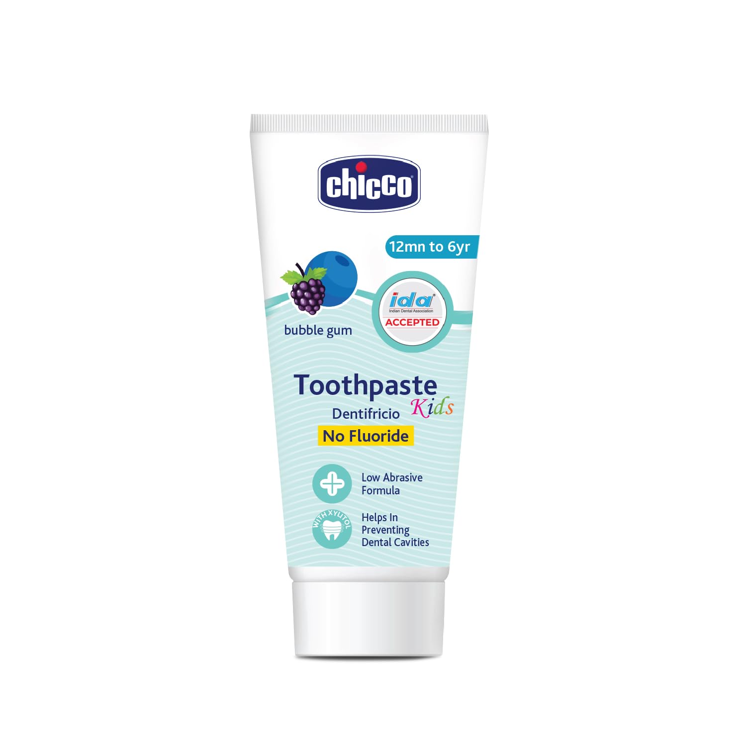 Chicco Toothpaste Bubble Gum 1-6Y 50g No Fluoride