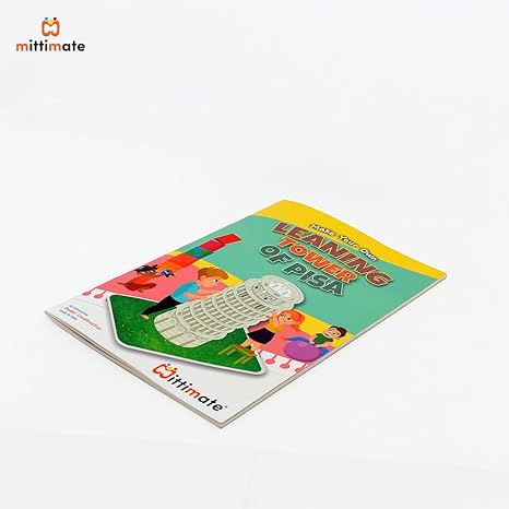 Mittimate Leaning Tower Model Construction Book for Kids Diy Craft Book for Children