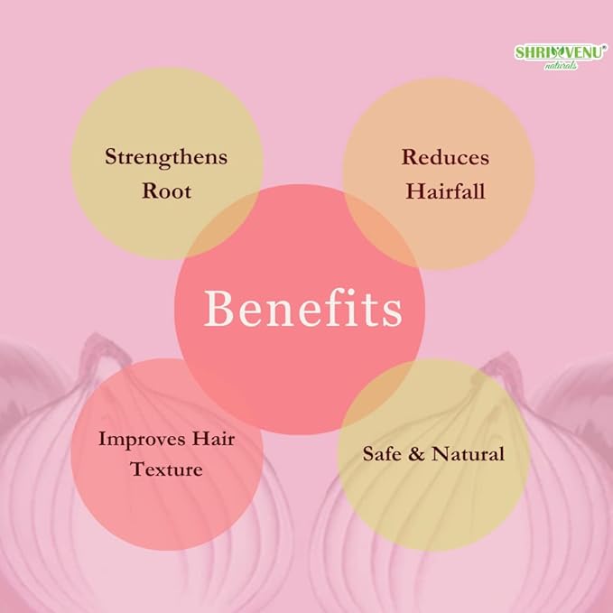 Shri Venu Onion Shampoo for Damaged & Weak Hair - 200 ml