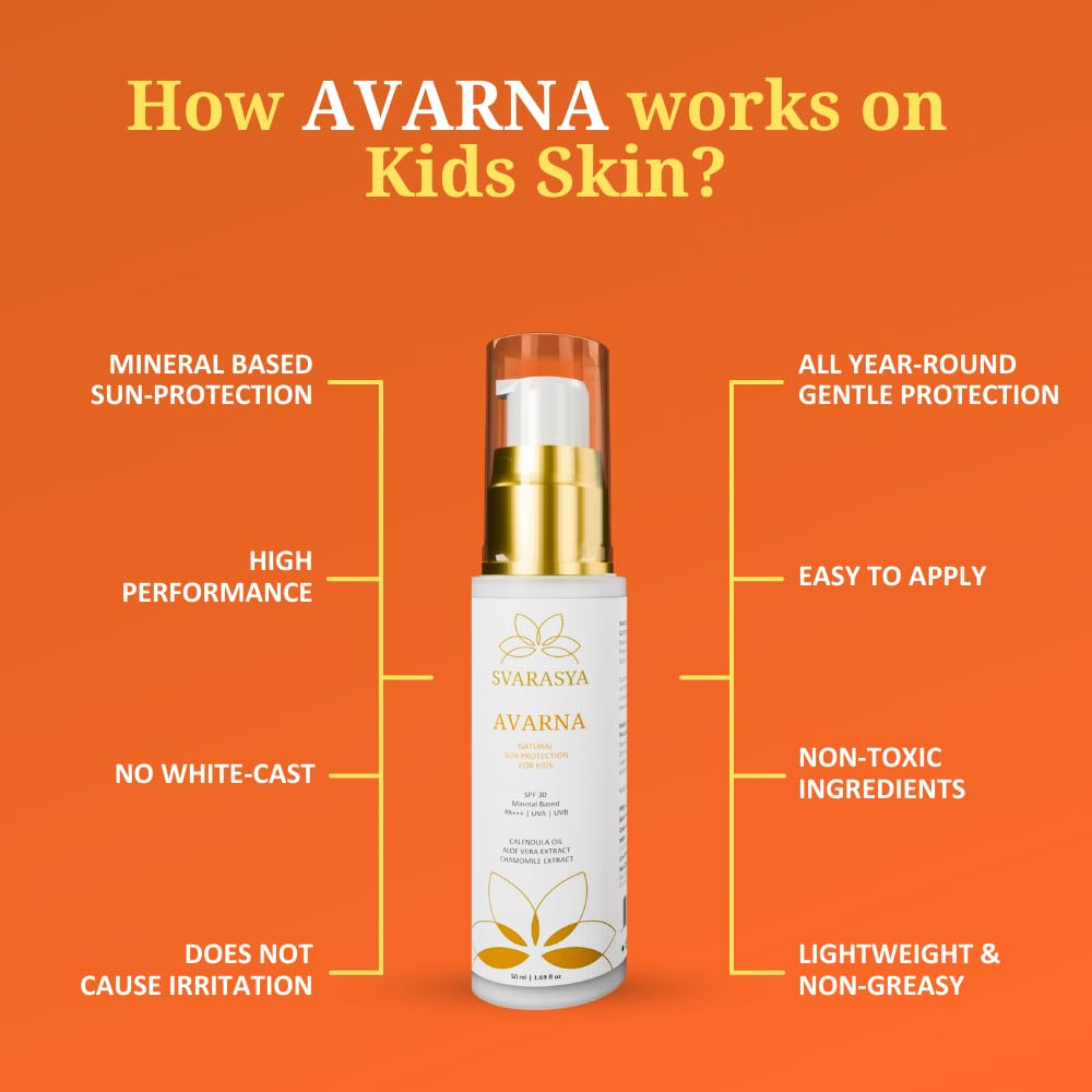 Svarasya Avarna - Kids Natural Sunscreen with SPF 30 PA +++ - 50 ml