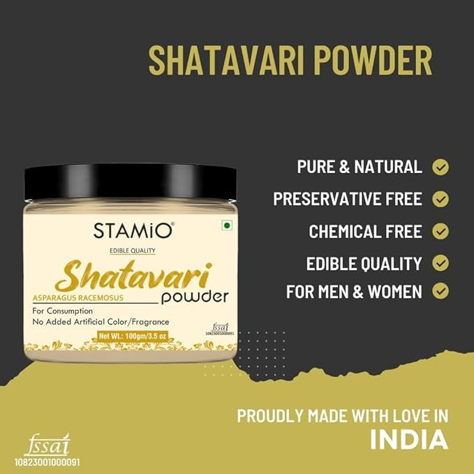 Stamio Shatavari Root Powder - 100 gms