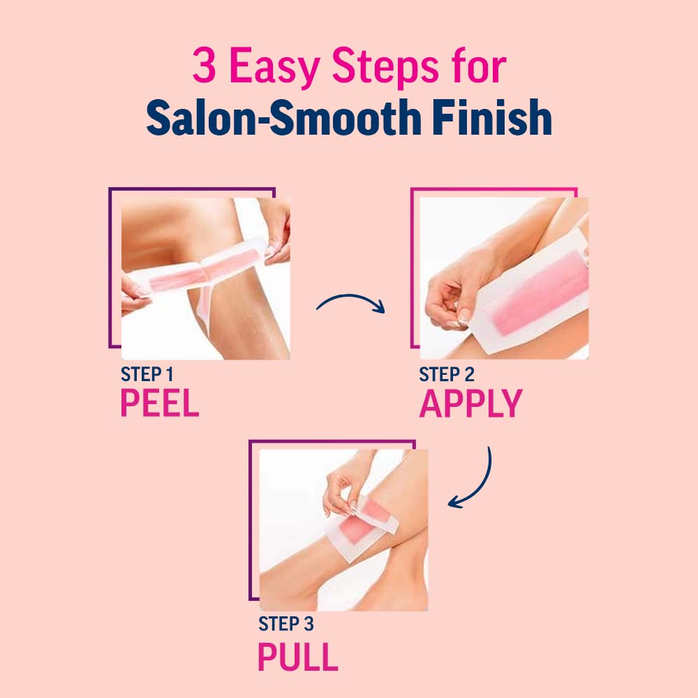 Veet Professional Waxing Strips For Sensitive Skin - 20 Strips (Pack of 3)