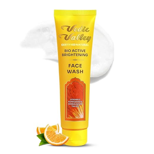Vedic Valley Face Wash Bio Brightening With Kumkumadi Oil & Yogurt Protein - 100 gms
