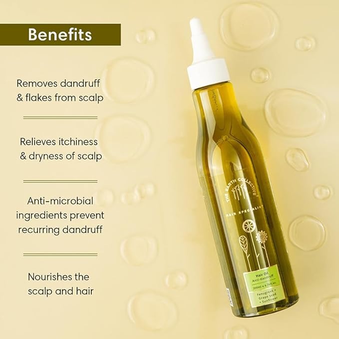 The Earth Collective Anti-Dandruff Hair Oil - 200 ml