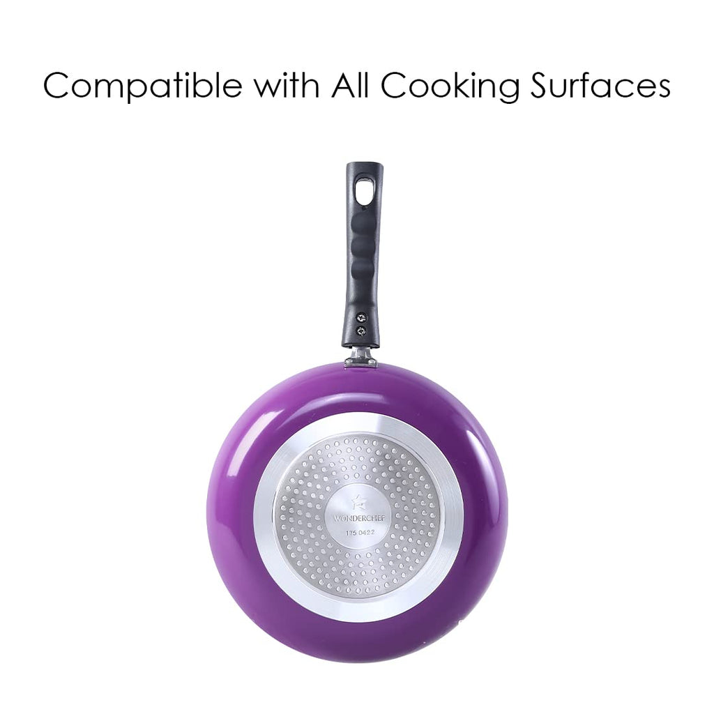Wonderchef Tivoli Fry Pan 24 Cm Diameter 1.5 L Capacity (Aluminium, Non-Stick, Induction Bottom)