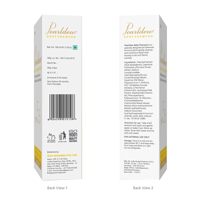 Pearldew Baby Shampoo - 100 Ml | Pack of 3