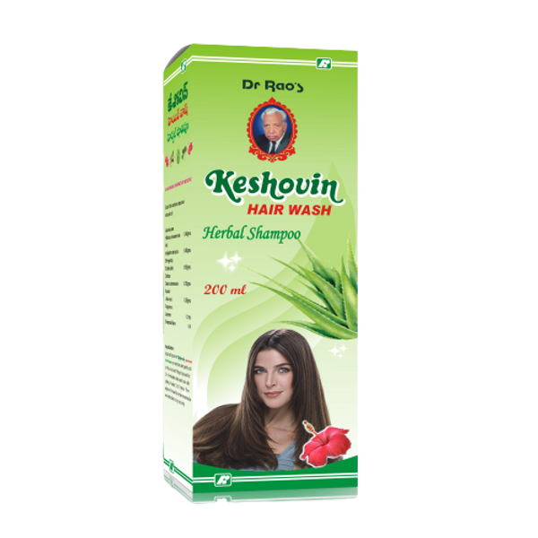 Dr. Rao's Keshovin Herbal Ayurvedic Hair Shampoo for Healthy Scalp and Hair Growth