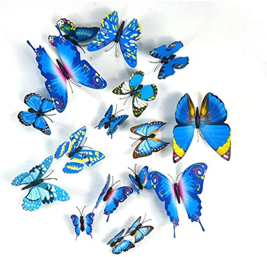 Rangoli Butterfly Wall Stick or Magnet Self Adhesive Removable PVC Design-13