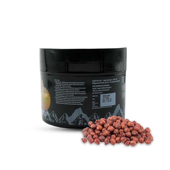 Herbmagic Natural Brown Chickpeas Hair Growth Mask - 200 Ml
