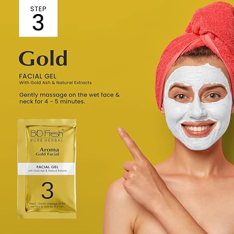 Biofresh Herbals Aroma Gold Facial Kit 5 Steps - 46 gms Each (Pack of 2)