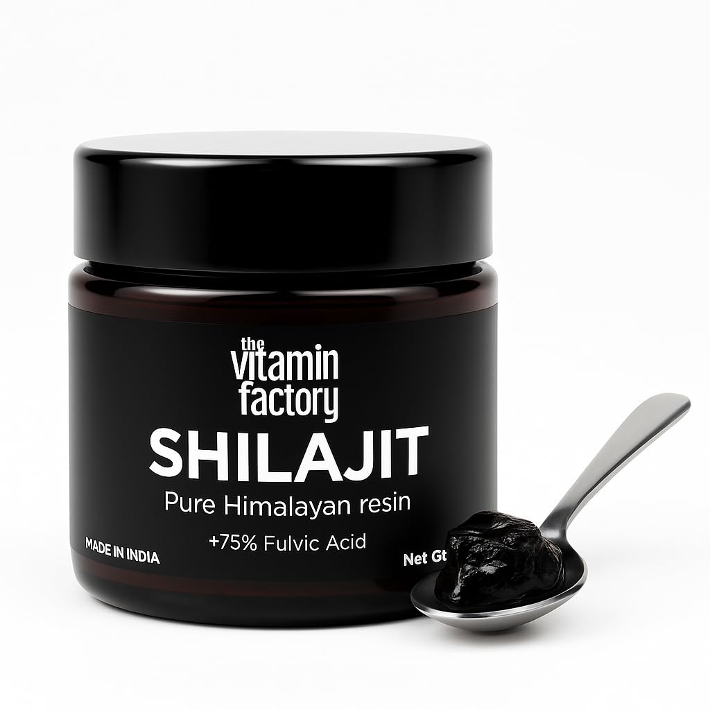 The Vitamin Factory Premium Himalayan Shilajit Resin +75% Fulvic Acid Natural Energy Booster 25g