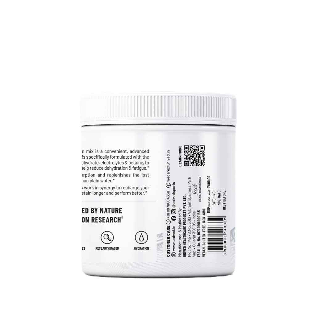 Unived Elite Hydration Mix|Essential Electrolytes And Betaine For Optimal Hydration & Fluid Uptake|Hydration Multiplier|Low Calorie Hydration Drink|16 Servings - Liquid