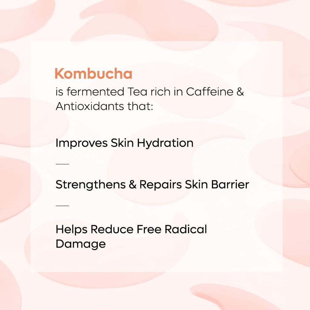 mCaffeine Cooling Under Eye Serum Patch for Brightness | Reduces Pigmentation with 4% Niacinamide & Kombucha Tea | Under Eye Patch Mask | Instantly Hydrates, Cools & De-Puffs - 15 Pairs