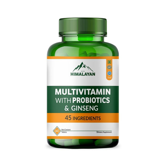 Divya Himalayan Multivitamin with Probiotics & Ginseng | 60 Tablets | Energy, Digestive & Immune Support | Whole Food Vitamins