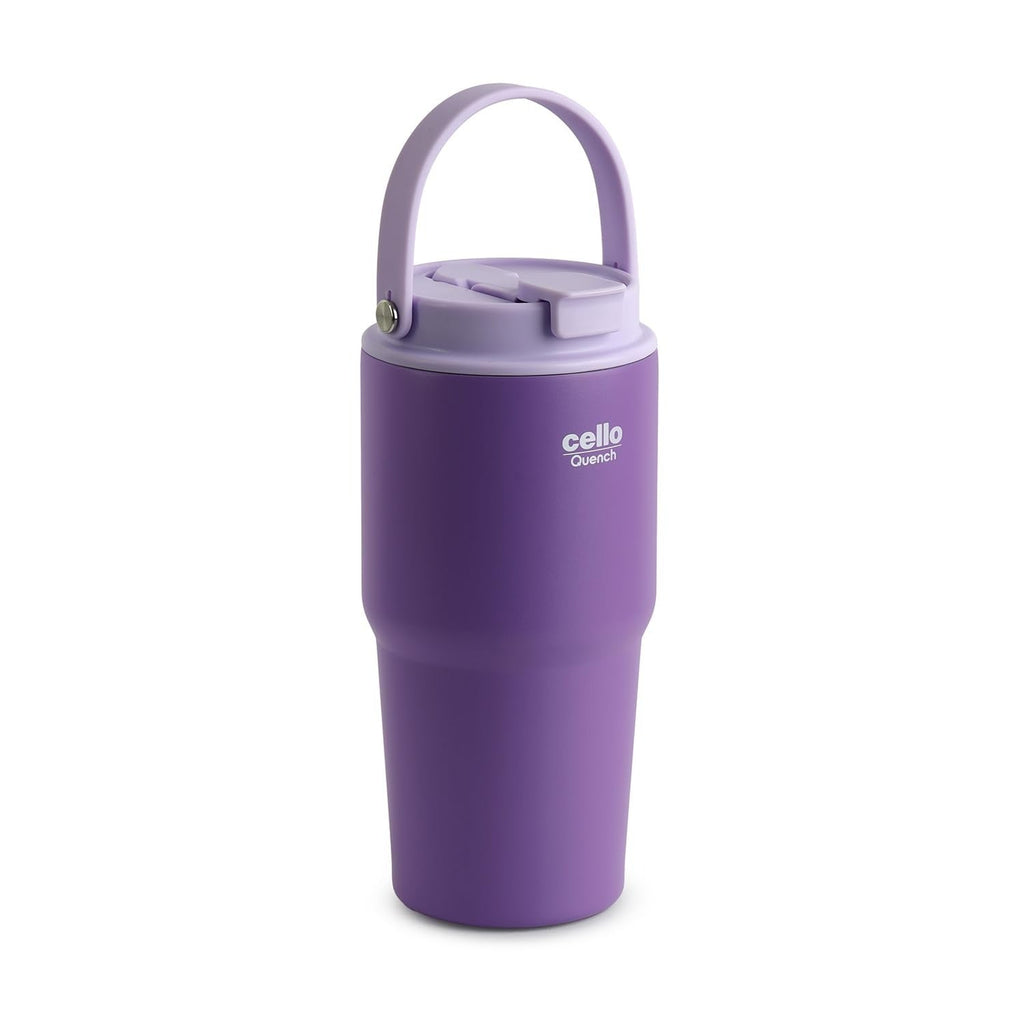Cello Quench 600 On-the-Go Stainless Steel Sipper Tumbler with Straw  600ml