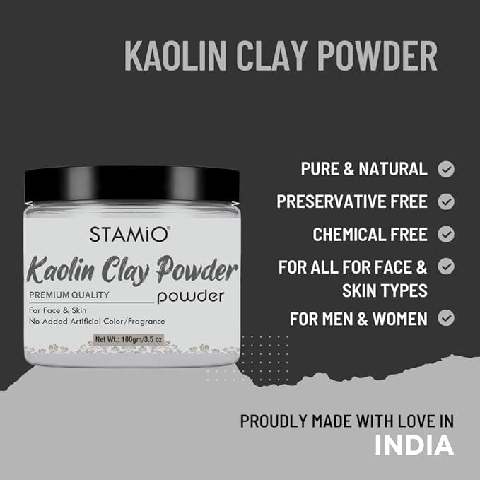 Stamio Kaolin Clay Powder - 100 gms