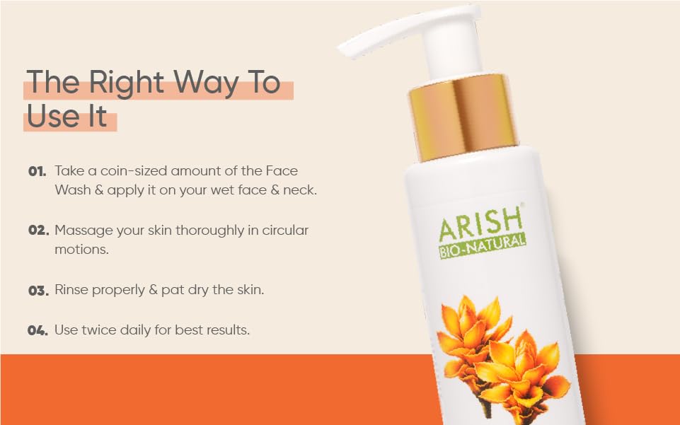 Arish Bio-natural Ubtan Face Wash for Deep Cleansing & Natural Glow - 100 Ml