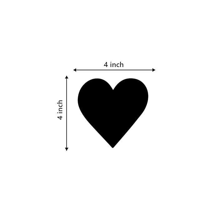 Ecraftindia Set of 4 Hearts Black Engineered Wood Cutout Wall Art Decor | Romantic Wall Hanging