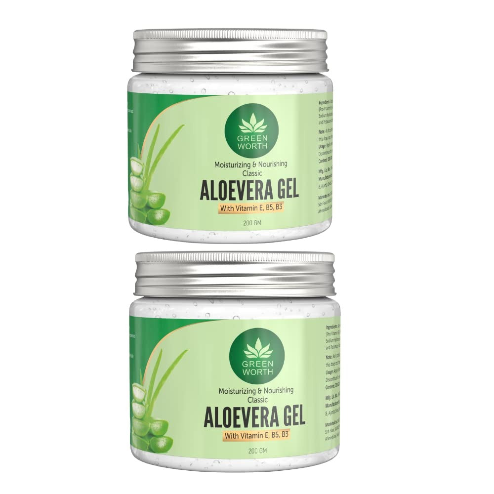 Green Worth Pure Aloe Vera Gel - 200 gms (Pack of 2)