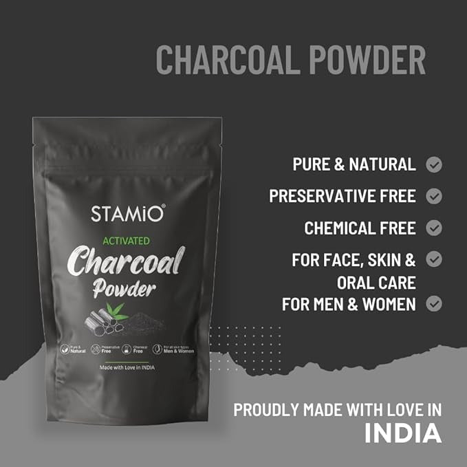 Stamio Activated Charcoal Powder - 250 gms