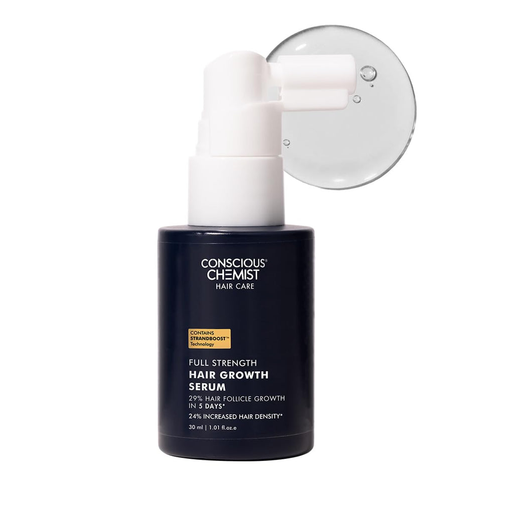 Conscious ChemistÂ® Hair Growth & Anti Hair Fall Serum | Rosemary, Redensyl, Anagain, Procapil, Biotin & Saw palmetto | Controls Hairfall & Boosts New Growth | Improves Hair Density | For Men & Women | 30ml