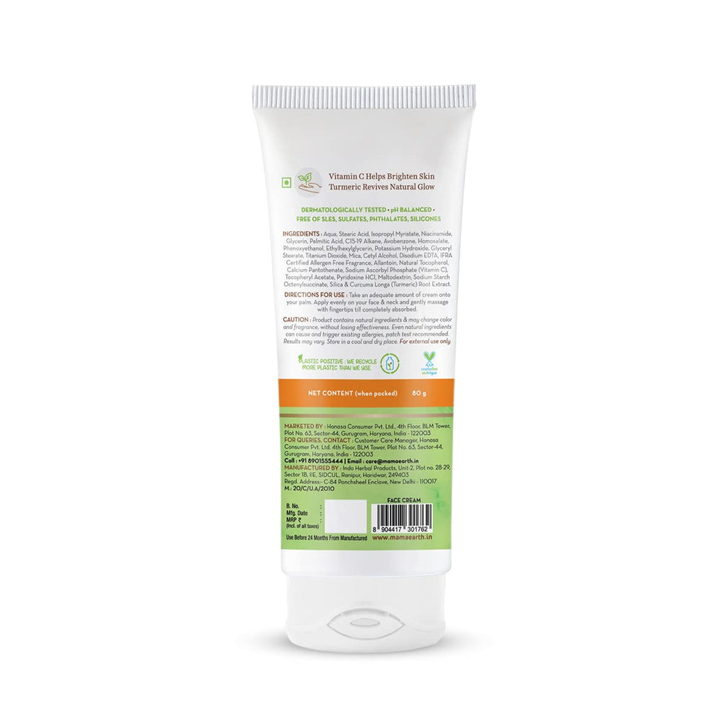 Mamaearth Vitamin C Daily Glow Face Cream With Vitamin C & Turmeric For Skin Illumination - 80 G