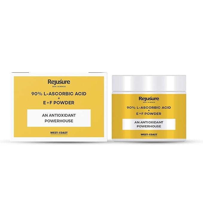 Rejusure 90% L-Ascorbic Acid + E+F Powder Reduce Hyperpigmentation for Men & Women – 50 Gms