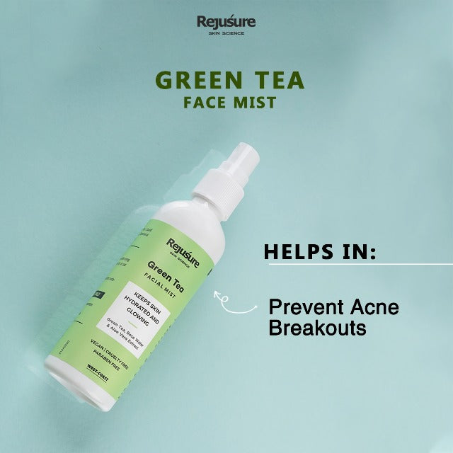 Rejusure Green Tea Facemist | Keeps Skin Hydrated & Glowing – 100 Ml