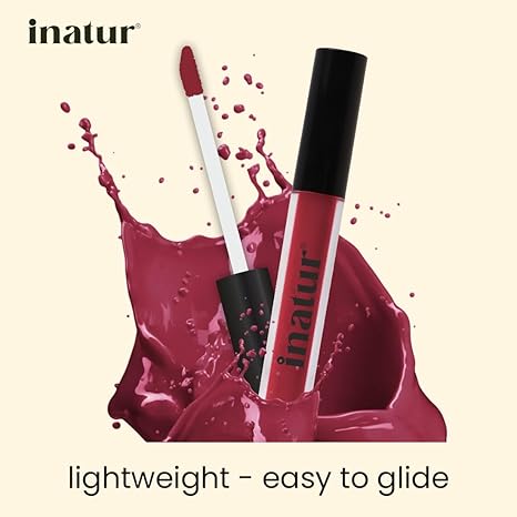 Inatur Matte Liquid Lip Color With Hyaluronic Acid Cherry Rush - 2 ml