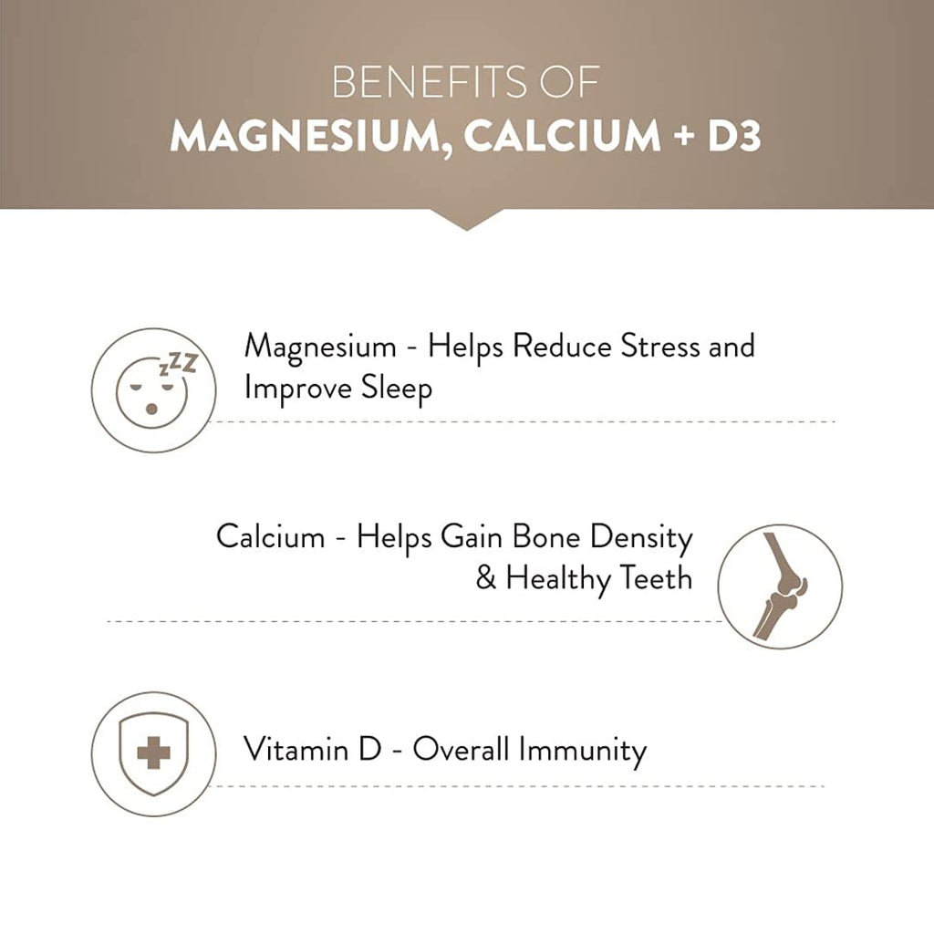 Swisse Magnesium, Calcium+D3 Supports Muscle Function, Energy & Bone Health (Manufactured In Australia) - 60 Tablets (1 Tablet Per Serving)