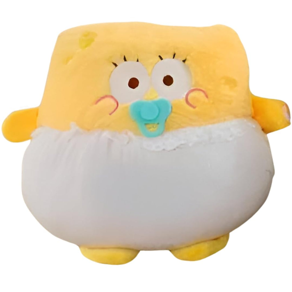 Tickles Kids Favorite Soft Stuffed Plush Animal Toy for Kids Color White & Yellow 18 cm