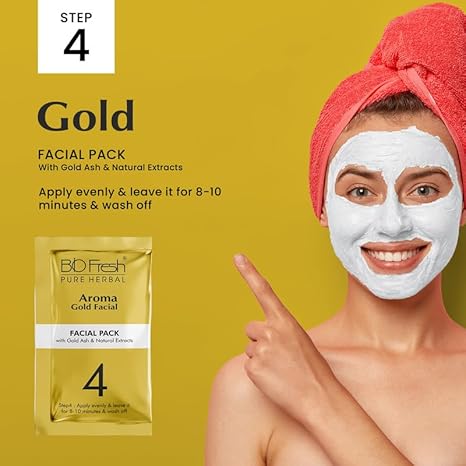 Biofresh Herbals Aroma Gold Facial Kit 5 Steps - 46 gms Each (Pack of 2)