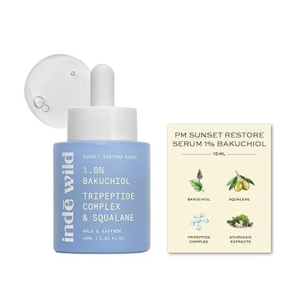 Inde Wild PM Sunset Restore Serum with 1% Bakuchiol