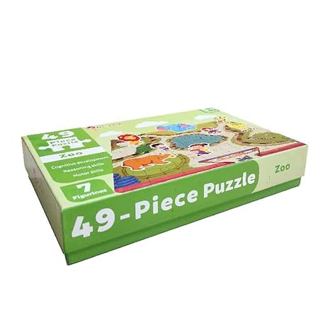 Popcorn Games & Puzzles Zoo 49 Piece Kids Jigsaw Game Puzzle Science Educational Toys