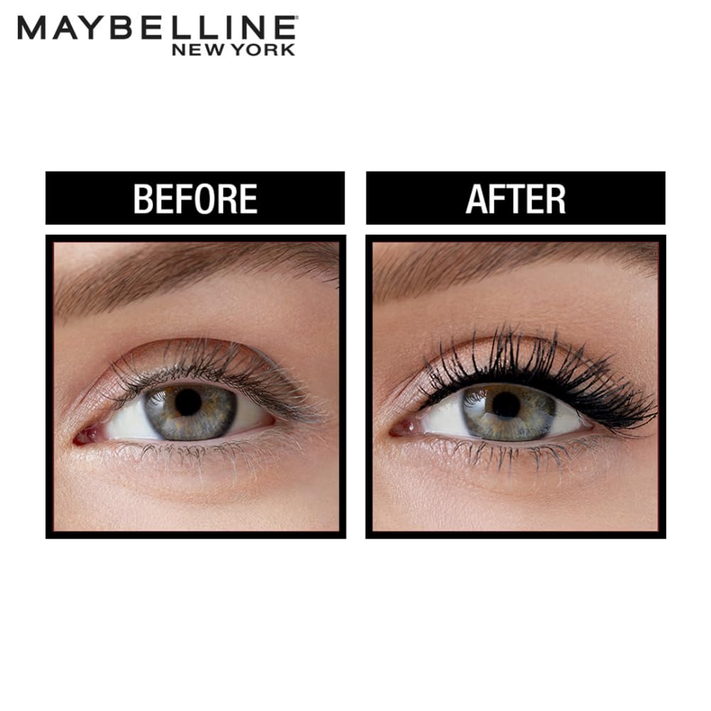 Maybelline New York Mascara, Highly Pigmented Colour, Long-lasting, Waterproof, Hypercurl , Black, 9.2ml