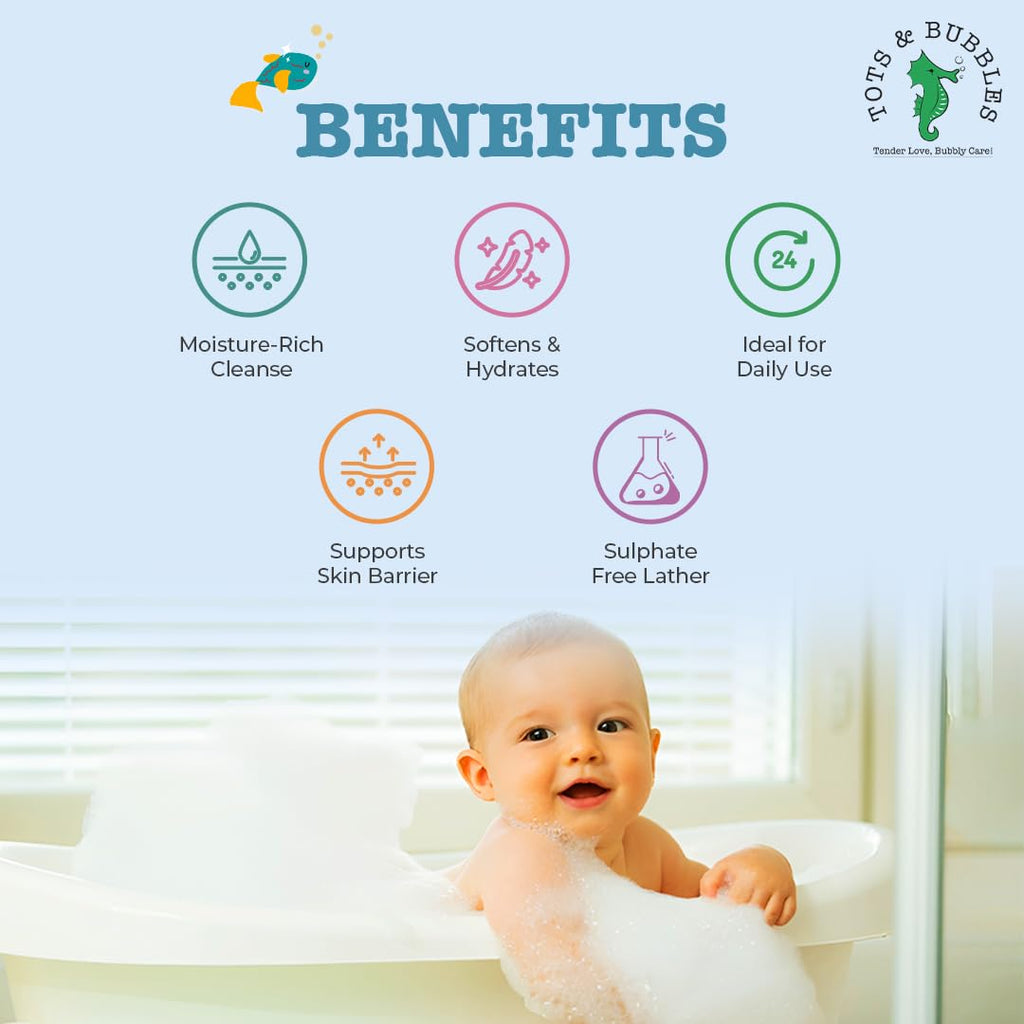 Tots & Bubbles Gentle Baby Body Wash with Natural Lavender & Cardamom Oil - 200ml