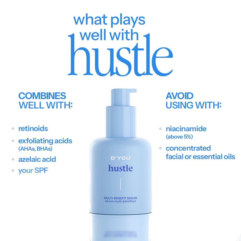 d'you Hustle Multiactive Vitamin C Face Serum with Niacinamide & Hyaluronic Acid |Serum for Men & Women | Korean Skin Care Product |