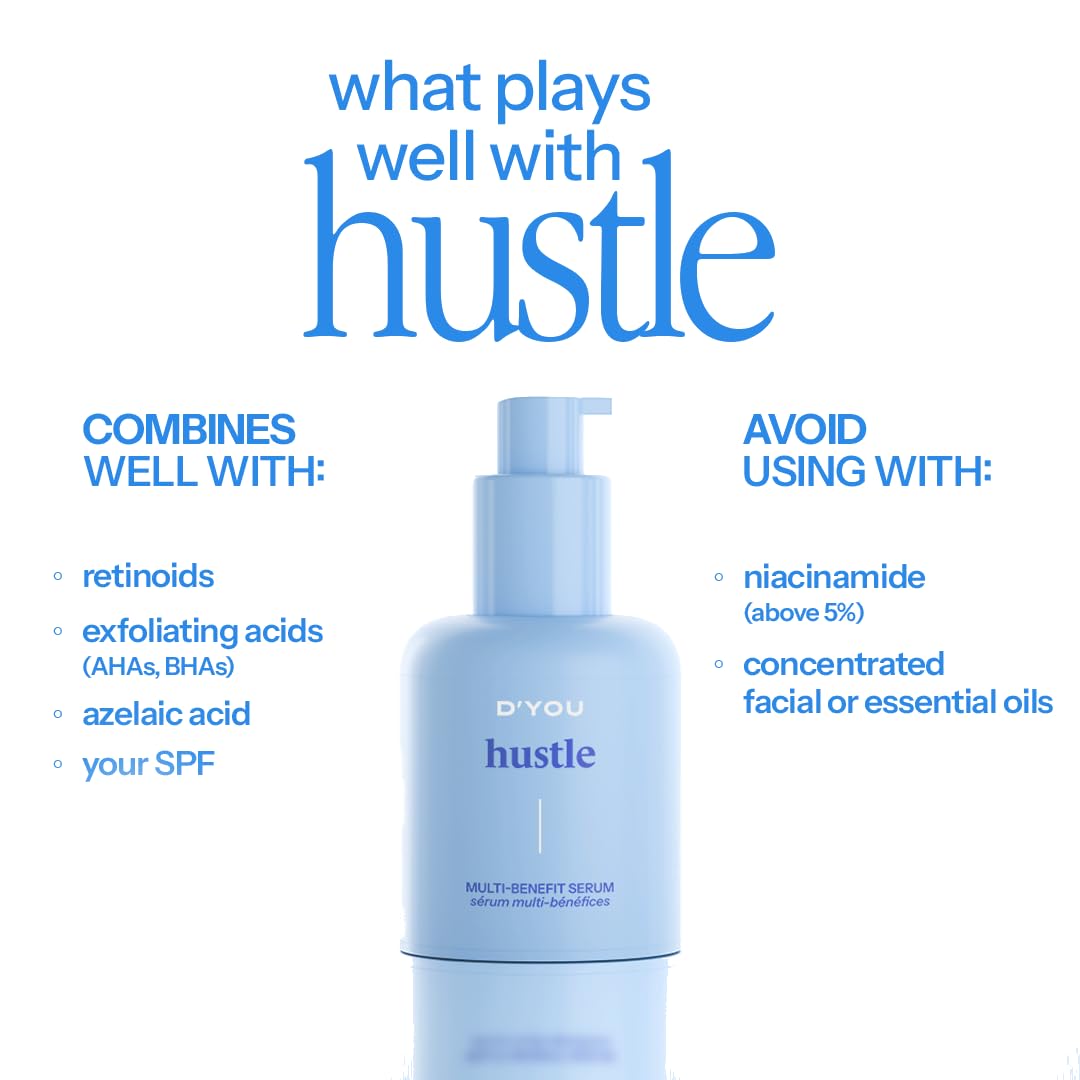 d'you Hustle Multiactive Vitamin C Face Serum with Niacinamide & Hyaluronic Acid |Serum for Men & Women | Korean Skin Care Product |