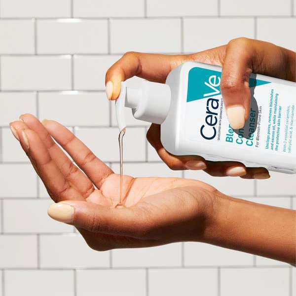 Cerave Blemish Control Cleanser with 2% Salicylic Acid & Niacinamide for Acne Prone Skin, Controls Acne & Spots, Unclog Pores & Reduces Blemishes, 236ml